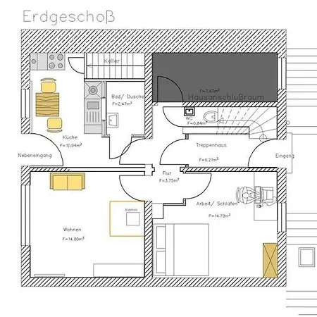 아파트 Schone 42m² Ferienwohnung